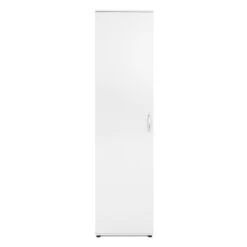Armoire 1 Porte 6 Niveaux Blanc -Mobilier Soldes armoire 1 porte 6 niveaux andy blanc 3