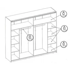 Armoire 2 Portes Grand Modèle Avec Miroir Nantes -Mobilier Soldes armoire 2 portes grand modele avec miroir nantes 4