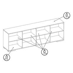 Bahut 4 Portes Chêne Blanchi Elba -Mobilier Soldes bahut 4 portes chene blanchi elba 5