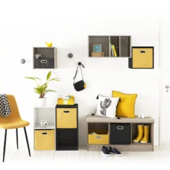 Banc 3 Cases Mix Naturel 5five 9 Banc 3 Cases Mix Naturel 5five -Mobilier Soldes banc 3 cases naturel 5five 3