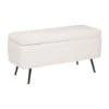 Banc Coffre Bouclette Blanc Aurora Atmosphera 2 Banc Coffre Bouclette Blanc Aurora Atmosphera -Mobilier Soldes banc coffre bouclette blanc aurora atmosphera