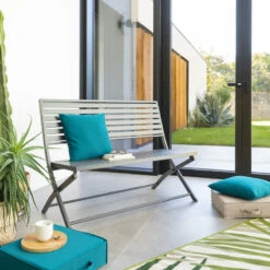 Banc Pliant Olbia Noir Graphite Hespéride -Mobilier Soldes banc pliant olbia noir graphite hesperide 3