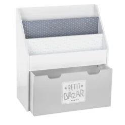 Bibliothèque Grise Avec Bac à Roulettes Atmosphera