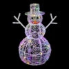 Bonhomme De Neige Lumineux Multicolore 60cm -Mobilier Soldes bonhomme de neige lumineux multicolore 60cm