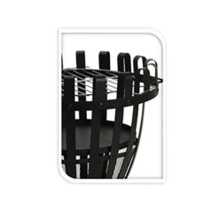 KOOPMAN Brasero Corbeille Métal D54 Noir Ambiance -Mobilier Soldes brasero corbeille metal d54 noir ambiance 1 2