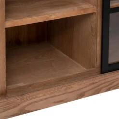 Buffet 1 Porte Vitrée 2 Tiroirs Danik Bois Atmosphera 13 Buffet 1 Porte Vitrée 2 Tiroirs Danik Bois Atmosphera -Mobilier Soldes buffet 1 porte vitree 2 tiroirs danik bois atmosphera 4