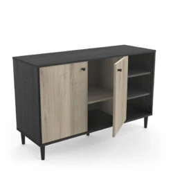 Demeyere Buffet 2 Portes 3 Niches Industriel Arty -Mobilier Soldes buffet 2 portes 3 niches industriel arty 3