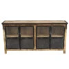 Buffet 4 Portes En Bois Massif Et Métal -Mobilier Soldes buffet 4 portes en bois massif et metal