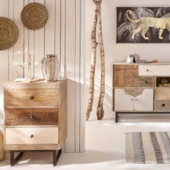 Buffet En Bois De Manguier Koval Nuances Unies Atmosphera -Mobilier Soldes buffet en bois manguier koval nuances unies atmosphera 2