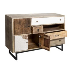 Buffet En Bois De Manguier Koval Nuances Unies Atmosphera -Mobilier Soldes buffet en bois manguier koval nuances unies atmosphera 3