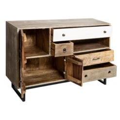 Buffet En Bois De Manguier Koval Nuances Unies Atmosphera -Mobilier Soldes buffet en bois manguier koval nuances unies atmosphera 4
