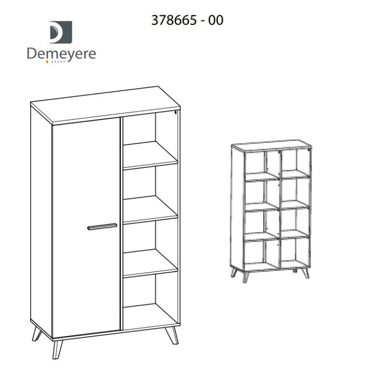 Demeyere Buffet Haut Bruce 1porte 4 Niches 7 Demeyere Buffet Haut Bruce 1porte 4 Niches – Image 5