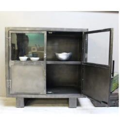 Buffet Métal Noir Jodhpur 2 Portes 8 Buffet Métal Noir Jodhpur 2 Portes -Mobilier Soldes buffet metal jodhpur portes 2