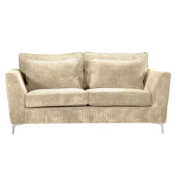 Canapé 2 Places Isla Velours Côtelé Beige