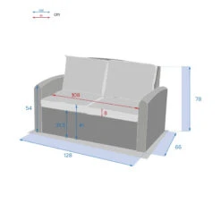 Canapé 2 Places Polynésia Naturae Hespéride 7 Canapé 2 Places Polynésia Naturae Hespéride -Mobilier Soldes canape 2 places polynesia naturae hesperide 2