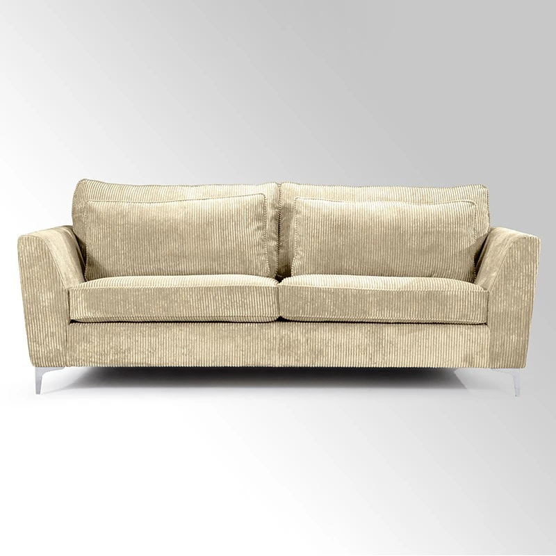 Canapé 3 Places Isla Velours Côtelé Beige 6 Canapé 3 Places Isla Velours Côtelé Beige – Image 4