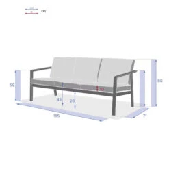 Canapé 3 Places Pavane Graphite Hespéride -Mobilier Soldes canape 3 places pavane graphite hesperide 1 5