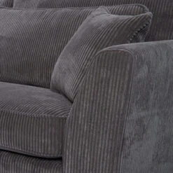 Canapé Angle Droit Isla Velours Côtelé Gris -Mobilier Soldes canape angle droit gris isla 2