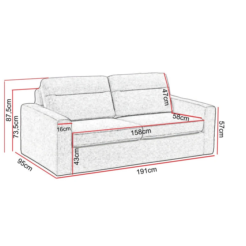 Canapé Convertible 2 Places Steffy 5 Canapé Convertible 2 Places Steffy – Image 3