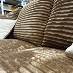 Canapé D'angle Convertible Et Réversible Velours Marron Zora -Mobilier Soldes canape d angle convertible et reversible velours marron zora 3