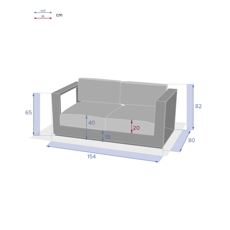 Canapé Extérieur 2 Places Allure Blanc Hespéride 5 Canapé Extérieur 2 Places Allure Blanc Hespéride – Image 3