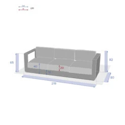 Canapé Extérieur 3 Places Allure Blanc Hespéride -Mobilier Soldes canape exterieur 3 places allure blanc hesperide 2