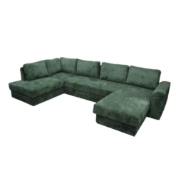 Canapé Panoramique Gauche Convertible Magda Vert