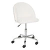 Chaise De Bureau Bouclette Blanc Geos Atmosphera -Mobilier Soldes chaise de bureau bouclette blanc geos atmosphera