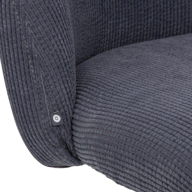 Chaise De Bureau Velours Gris Geos Atmosphera 4 Chaise De Bureau Velours Gris Geos Atmosphera – Image 2