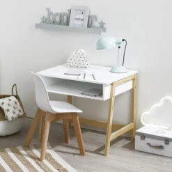 Chaise Enfant Pieds Bois Atmosphera Blanc -Mobilier Soldes chaise enfant pieds bois atmosphera blanc 3