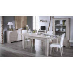 Demeyere Chaise Dossier Haut Blanc PU Guevara -Mobilier Soldes chaise ernesto blanc 1 1