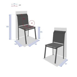 Chaise Extérieur Essentia Graphite/anthracite Hespéride -Mobilier Soldes chaise exterieur essentia graphite anthracite hesperide 3
