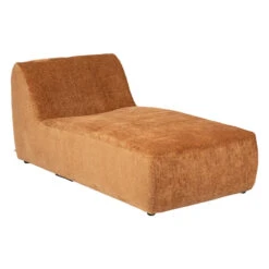 Chaise Longue En Velours Mavuno Caramel Atmosphera