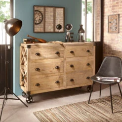 Chaise Vladi Effet Cuir Gris Atmosphera -Mobilier Soldes chaise vladi effet cuir gris atmosphera 1 1