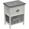 Chevet Apothi 2 Tiroirs Blanc Gris Cérusé -Mobilier Soldes chevet apothi 2 tiroirs blanc gris ceruse