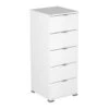 Demeyere Chiffonnier 5 Tiroirs Blanc Perfect -Mobilier Soldes chiffonnier 5 tiroirs blanc perfect