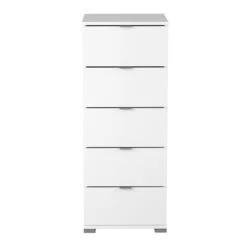 Demeyere Chiffonnier 5 Tiroirs Blanc Perfect -Mobilier Soldes chiffonnier 5 tiroirs blanc perfect 2
