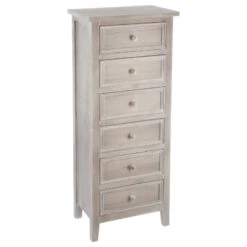 Chiffonnier 6 Tiroirs Charme Bois Atmosphera