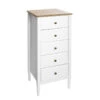 Chiffonnier Blanc 5 Tiroirs Solen Atmosphera -Mobilier Soldes chiffonnier blanc 5 tiroirs solen atmosphera