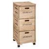 Chiffonnier Bois 3 Cagettes Sur Roulettes 5Five -Mobilier Soldes chiffonnier bois 3 cagettes sur roulettes 5five
