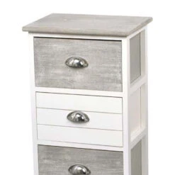 Chiffonnier Bois 4 Tiroirs Bicolores -Mobilier Soldes chiffonnier bois 4 tiroirs bicolores 1