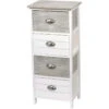 Chiffonnier Bois 4 Tiroirs Bicolores -Mobilier Soldes chiffonnier bois 4 tiroirs bicolores