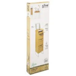 Chiffonnier En Bambou Avec Miroir Levia 5five -Mobilier Soldes chiffonnier en bambou levia 5five 3