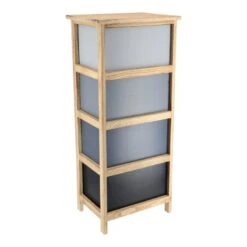 Chiffonnier Grand Modèle 4 Tiroirs Dégradé Gris -Mobilier Soldes chiffonnier grand modele 4 tiroirs degrade gris 1 2