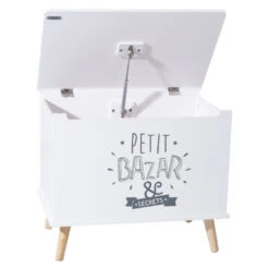 Coffre De Rangement "petit Bazar & Secrets" Blanc Atmosphera 9 Coffre De Rangement "petit Bazar & Secrets" Blanc Atmosphera -Mobilier Soldes coffre de rangement petit bazar secret blanc atmosphera 2