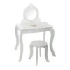Coiffeuse Avec Tabouret Enfant Blanc Atmosphera -Mobilier Soldes coiffeuse avec tabouret pour enfant blanche