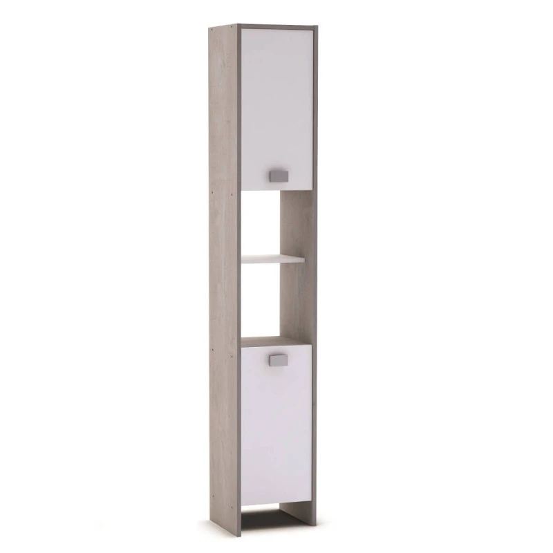 Demeyere Colonne 2 Portes HONOLULU Blanc/chêne Champagne 4 Demeyere Colonne 2 Portes HONOLULU Blanc/chêne Champagne – Image 2