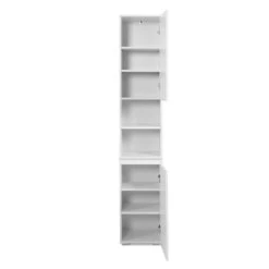 Colonne De Salle De Bain 2 Portes Capetown Blanc -Mobilier Soldes colonne de salle de bain 2 portes capetown blanc 2