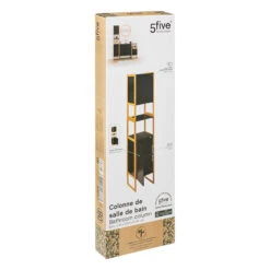 Colonne De Salle De Bain Noir Natureo 5Five -Mobilier Soldes colonne de salle de bain noir natureo 5five 3