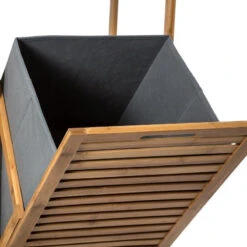 Colonne Salle Bain Varia Naturel Panier Linge Bambou -Mobilier Soldes colonne salle bain varia naturel panier linge bambou 2